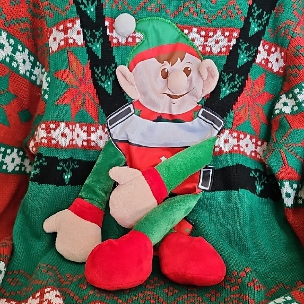 Holiday Elf Sweater in Green and Red - Picture 6 of 11